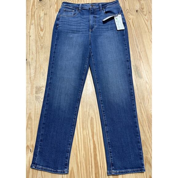 Venus Womens Size 8 Dark Wash Denim High Rise Audrey Straight Leg Jeans New - Picture 1 of 7